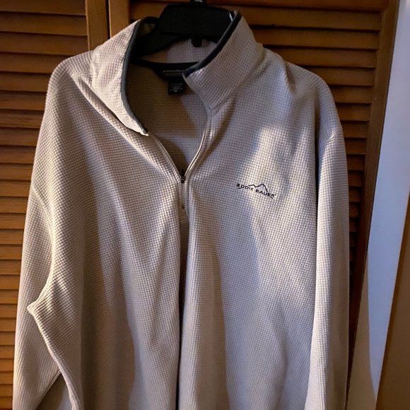Eddie Bauer Men's Fleece - Cream - XXL